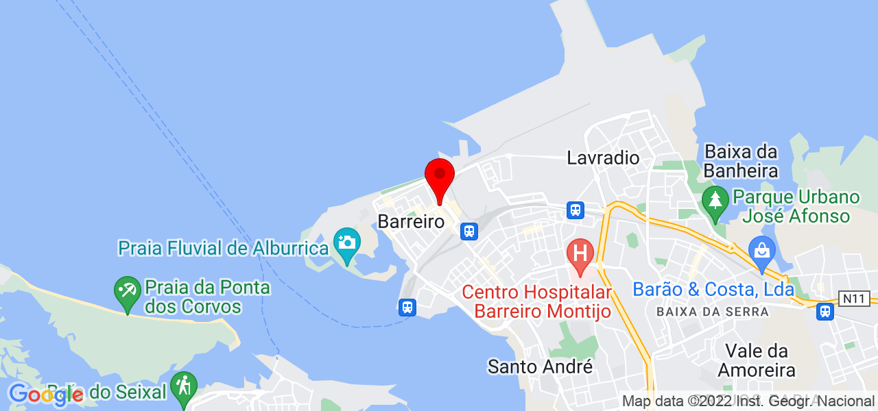 Rafaela - Setúbal - Barreiro - Mapa