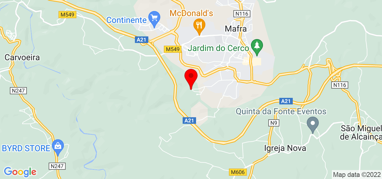 Francisco Marques - Lisboa - Mafra - Mapa