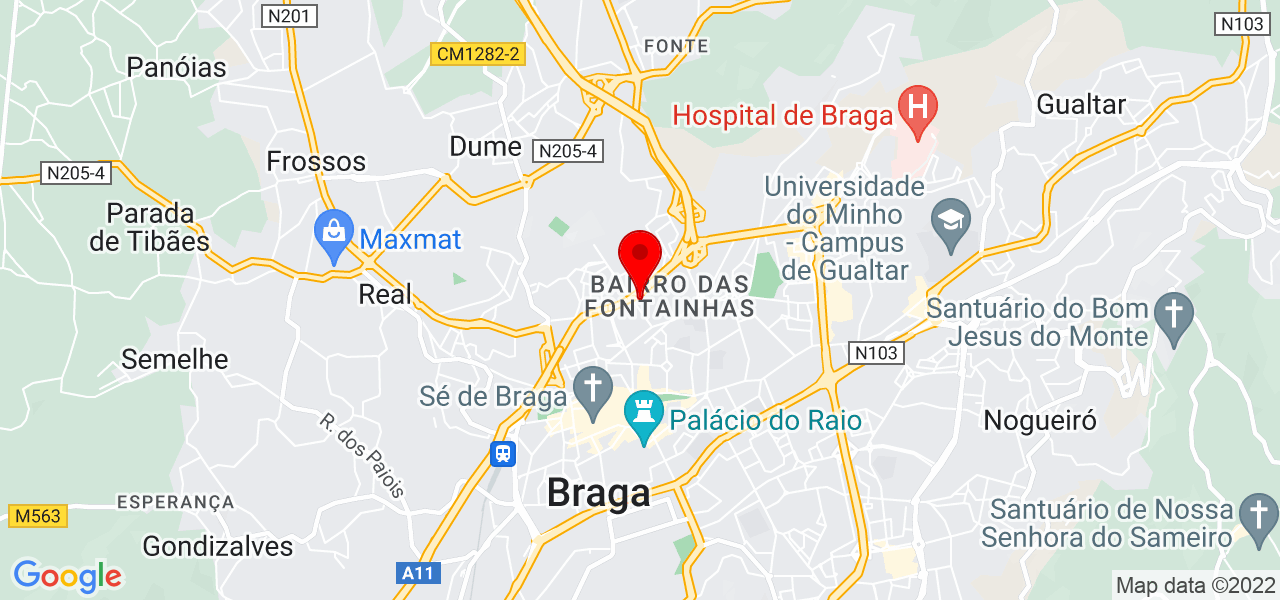 Sara Ferreira - Braga - Braga - Mapa