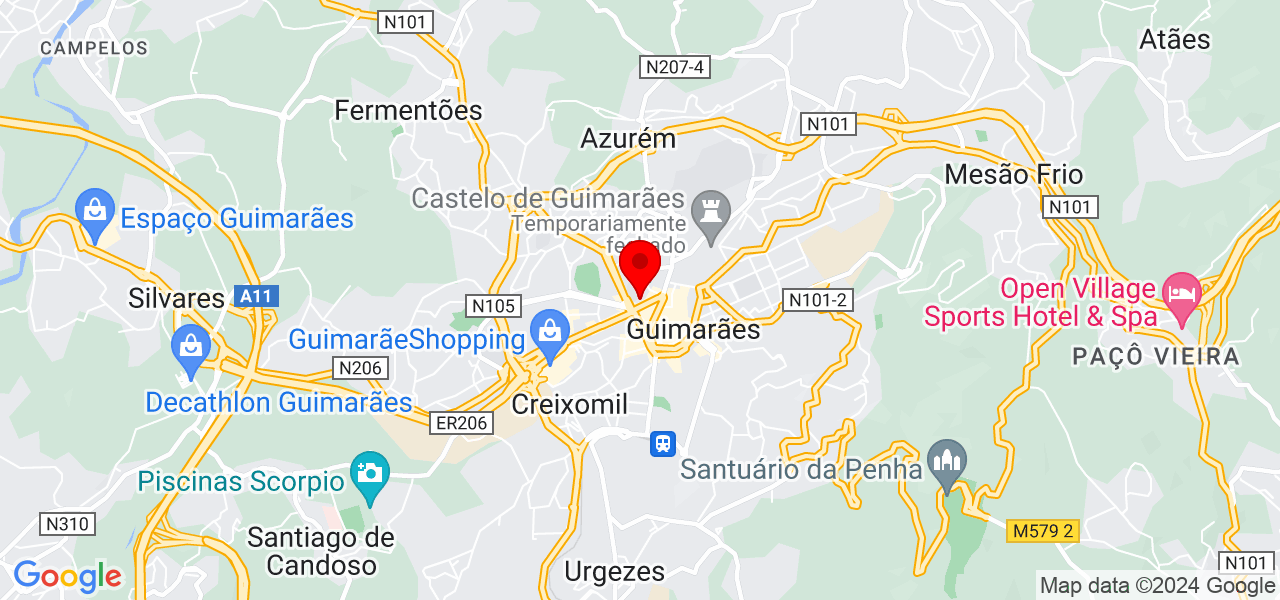 Julio Cesar - Braga - Guimarães - Mapa