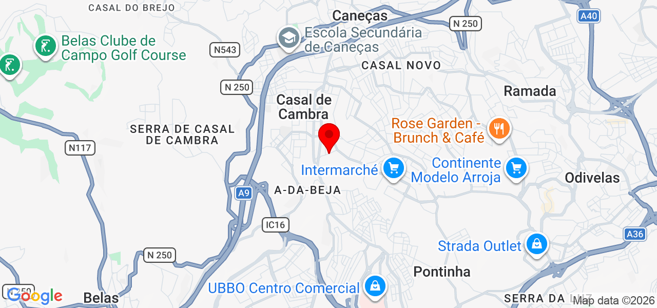 Cão ativo Dogwalker - Lisboa - Sintra - Mapa