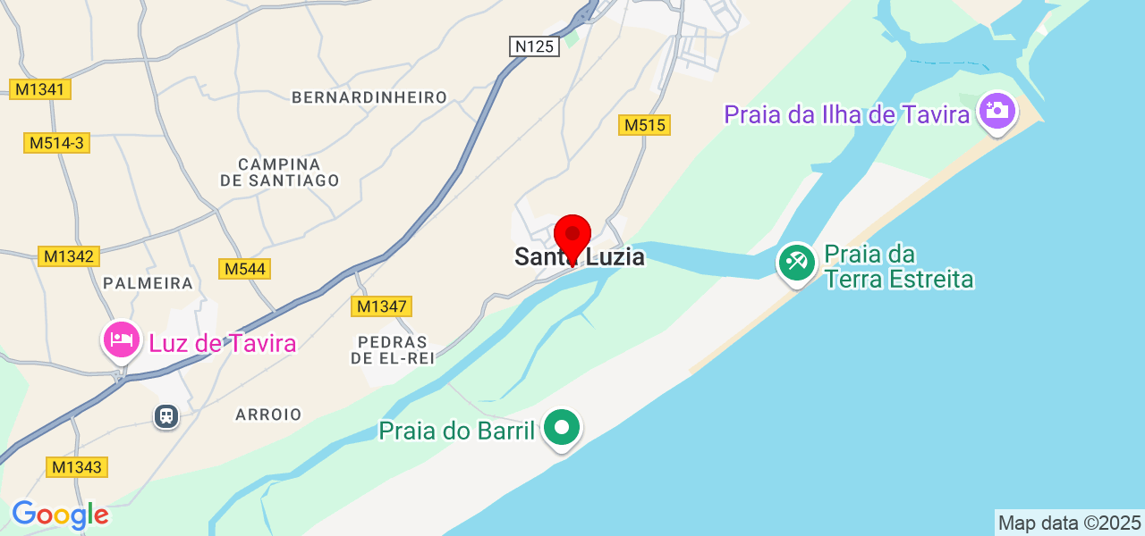 Rugile - Faro - Tavira - Map