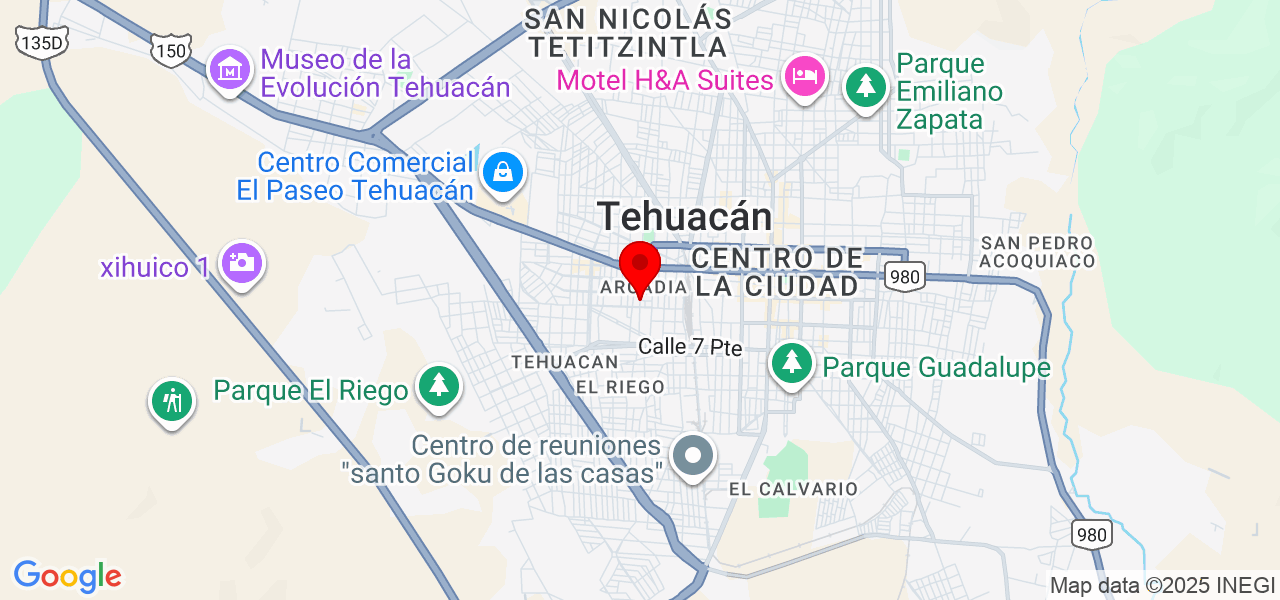 ReparaYa-soluciones - Puebla - Tehuacán - Mapa
