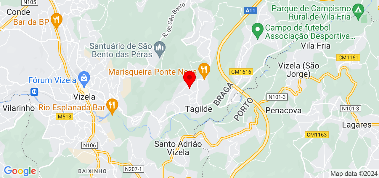 Almerinda - Braga - Vizela - Mapa