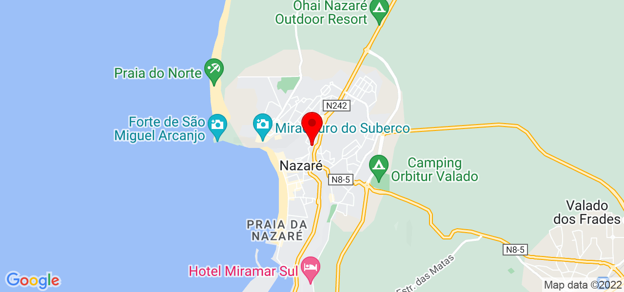 R&uacute;ben - Leiria - Nazaré - Mapa