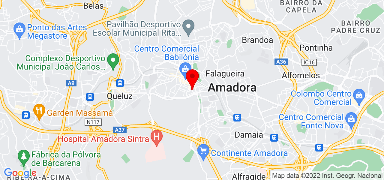 Rui Beja - Lisboa - Amadora - Mapa