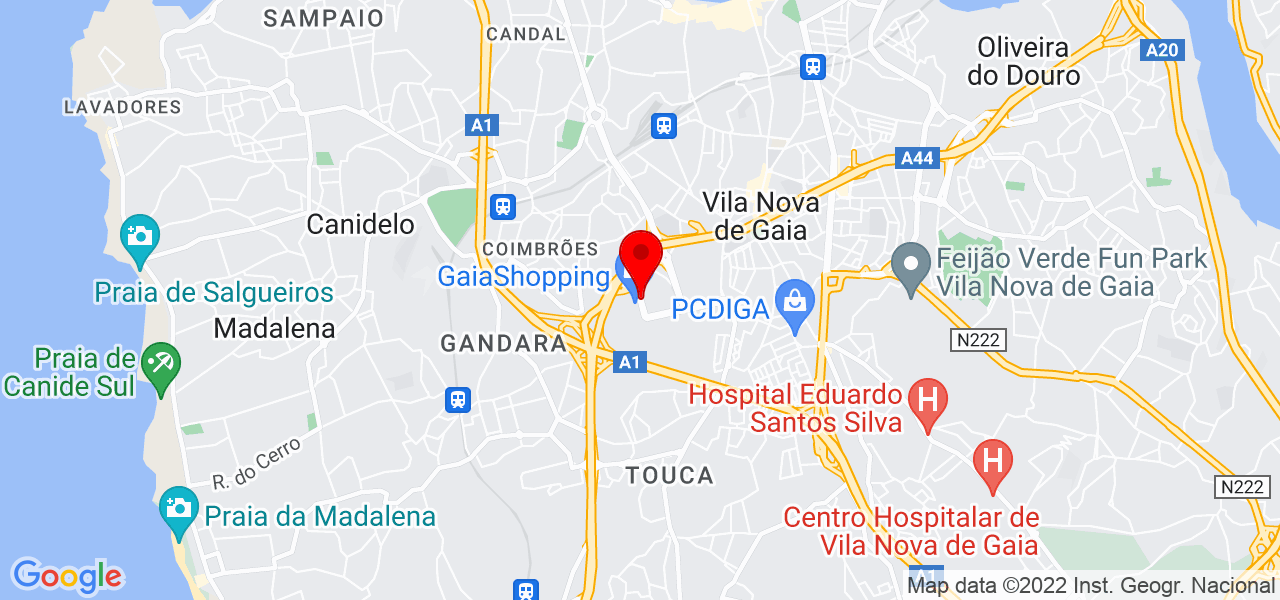 Mariana Machado - Explicadora - Porto - Vila Nova de Gaia - Mapa