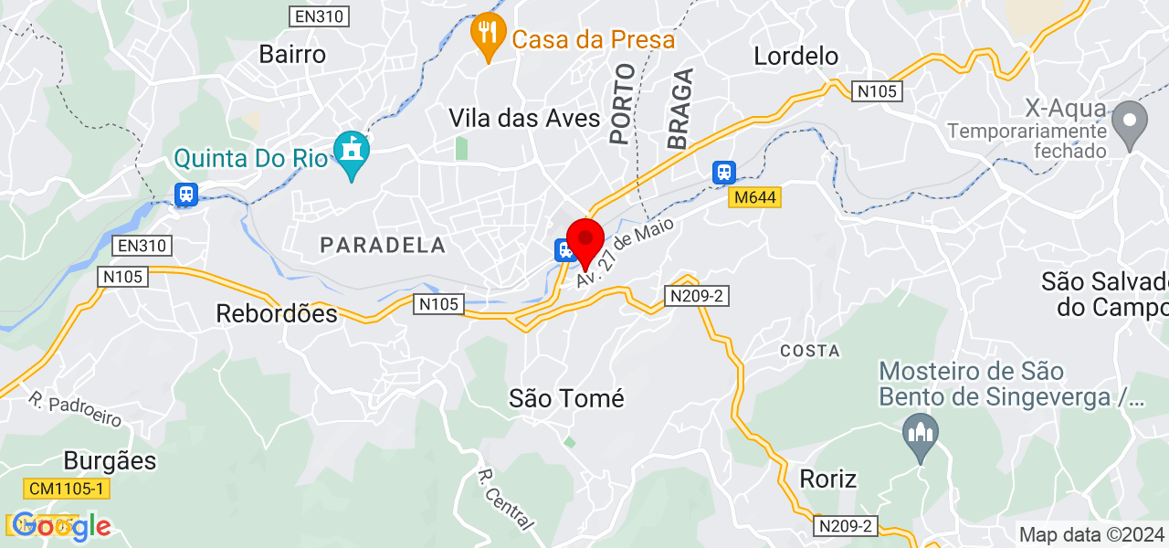 Mariana Gomes - Porto - Santo Tirso - Mapa