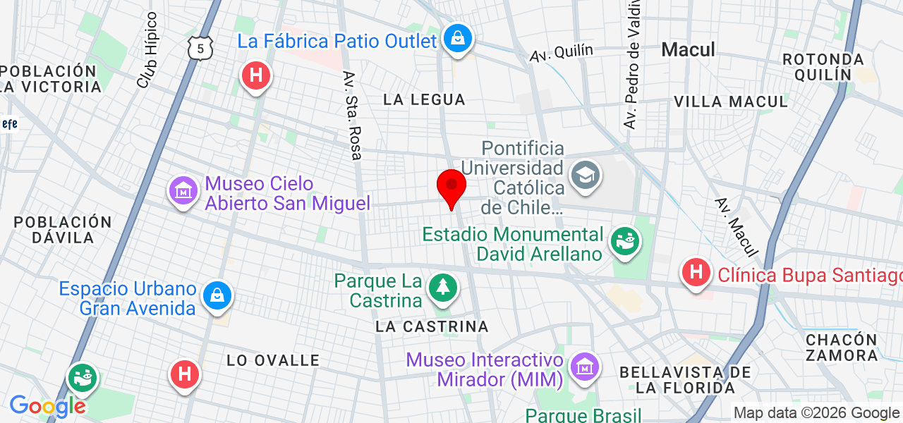Teatro Iris - Región Metropolitana de Santiago - Santiago - Mapa