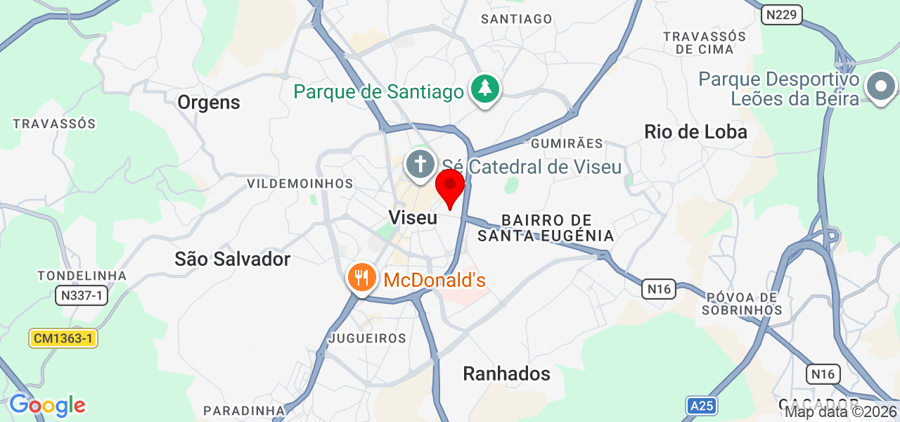 C&aacute;tia - Viseu - Viseu - Map