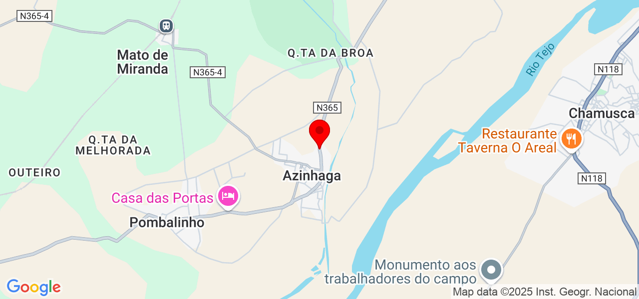 Tia Nessa - Santarém - Golegã - Map