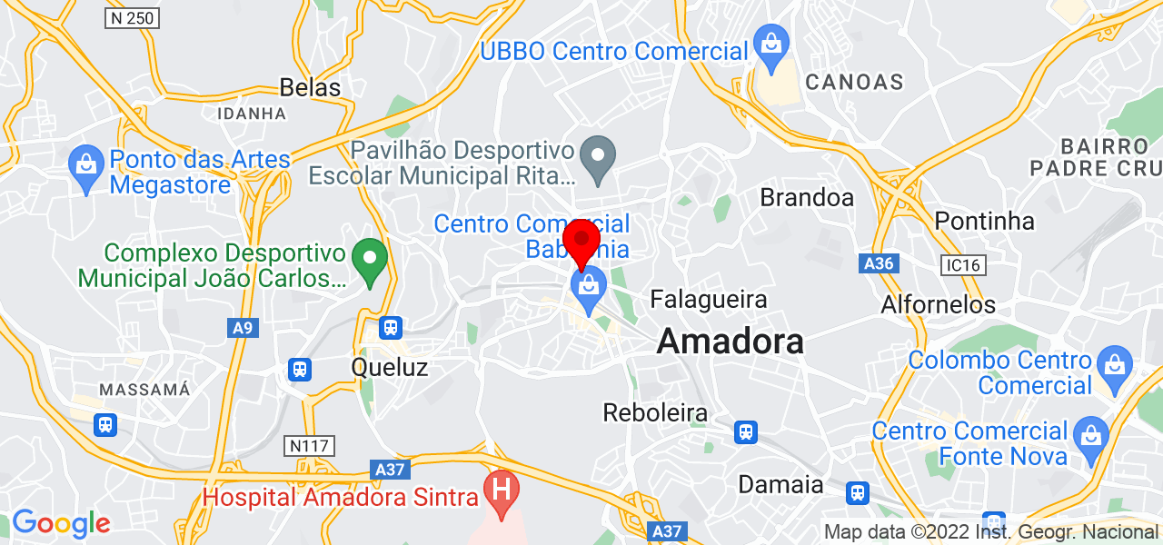 Sônia Benítez - Lisboa - Amadora - Mapa