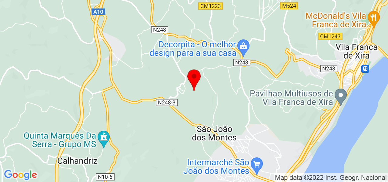 Tha&iacute;s - Lisboa - Vila Franca de Xira - Mapa