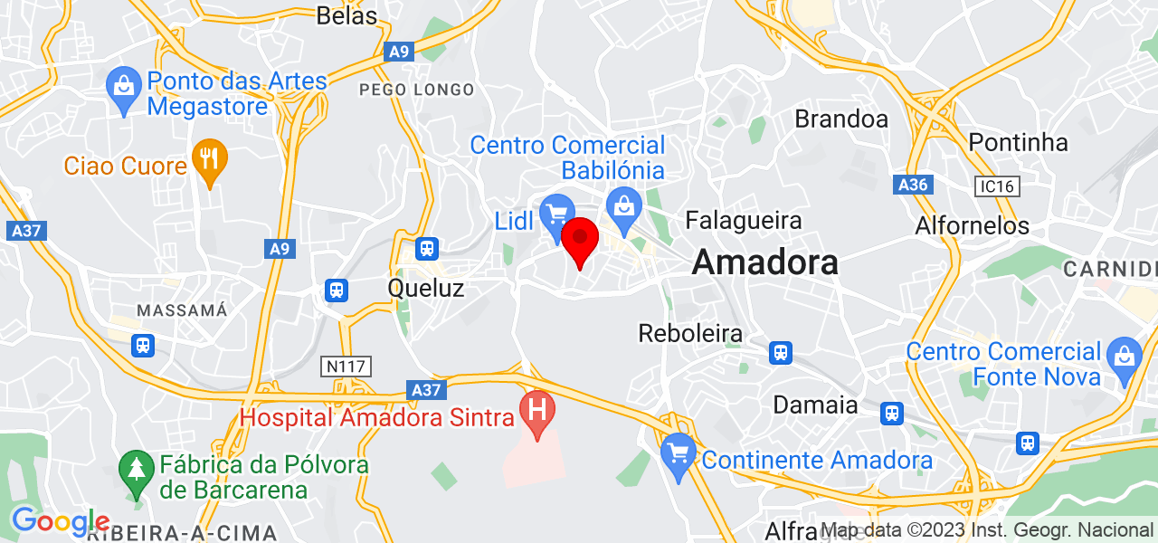 Lu&iacute;s Murtinha Ferreira - Lisboa - Amadora - Mapa
