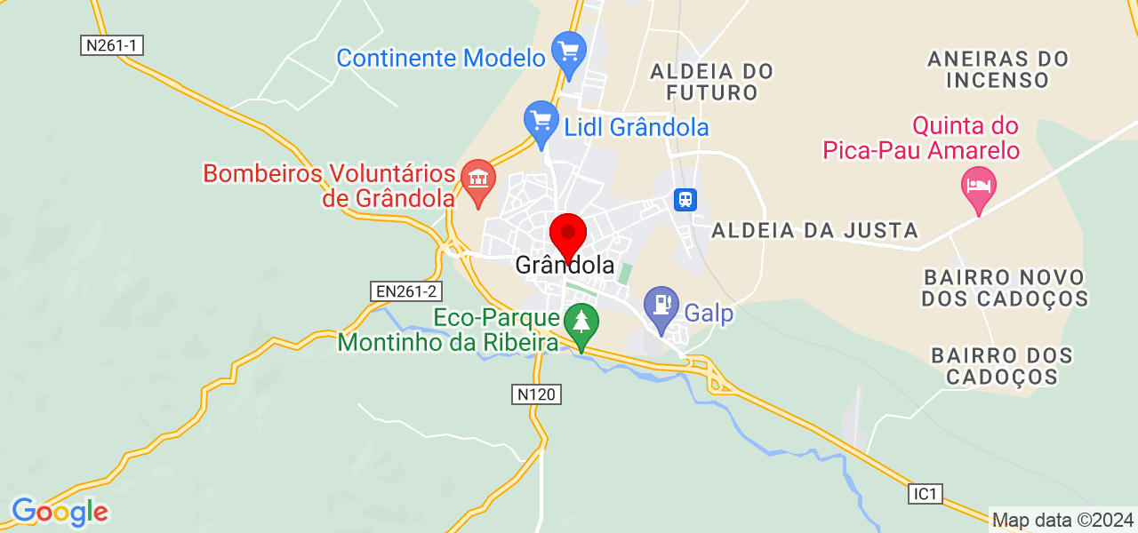 Regina - Setúbal - Grândola - Mapa