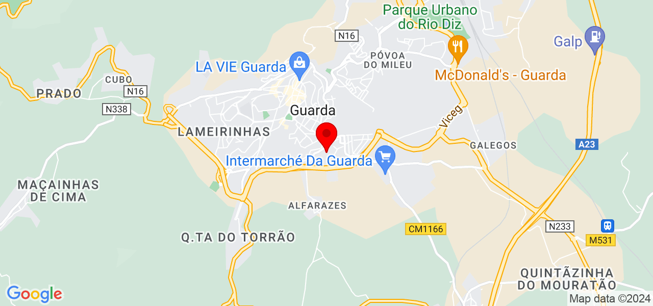Fab&iacute;ola Silva - Guarda - Guarda - Mapa