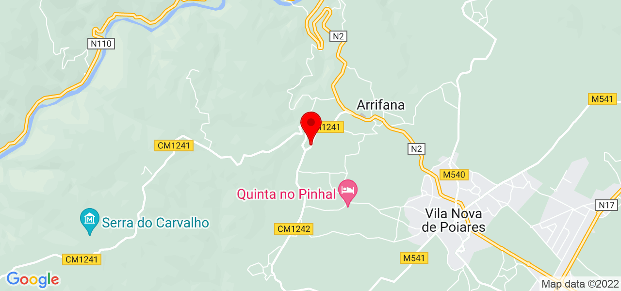MabyViagens - Coimbra - Vila Nova de Poiares - Mapa