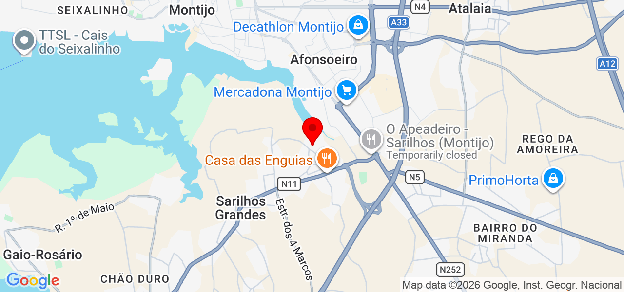 Ian Barbosa - Setúbal - Montijo - Mapa