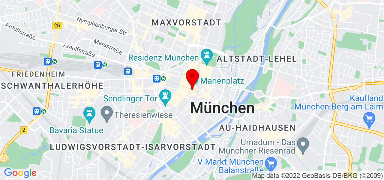 freiberuflich - Bayern - München - Karte