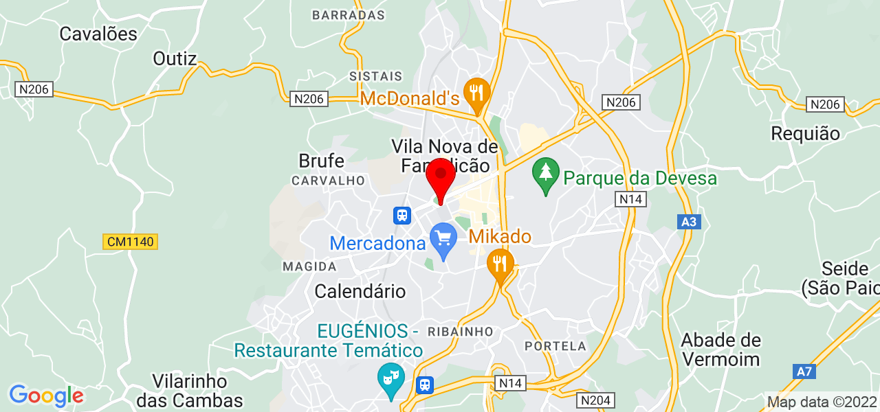 Elenir Batista - Braga - Vila Nova de Famalicão - Mapa