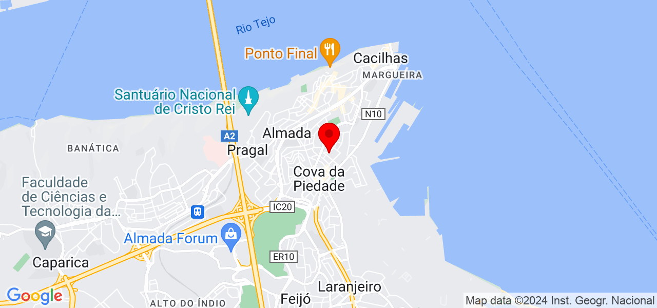 Valvira - Setúbal - Almada - Mapa