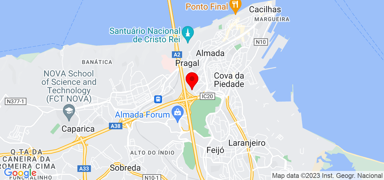 Maria Alarc&atilde;o - Setúbal - Almada - Mapa