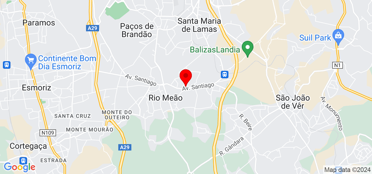 Aut&ocirc;nomo - Aveiro - Santa Maria da Feira - Mapa