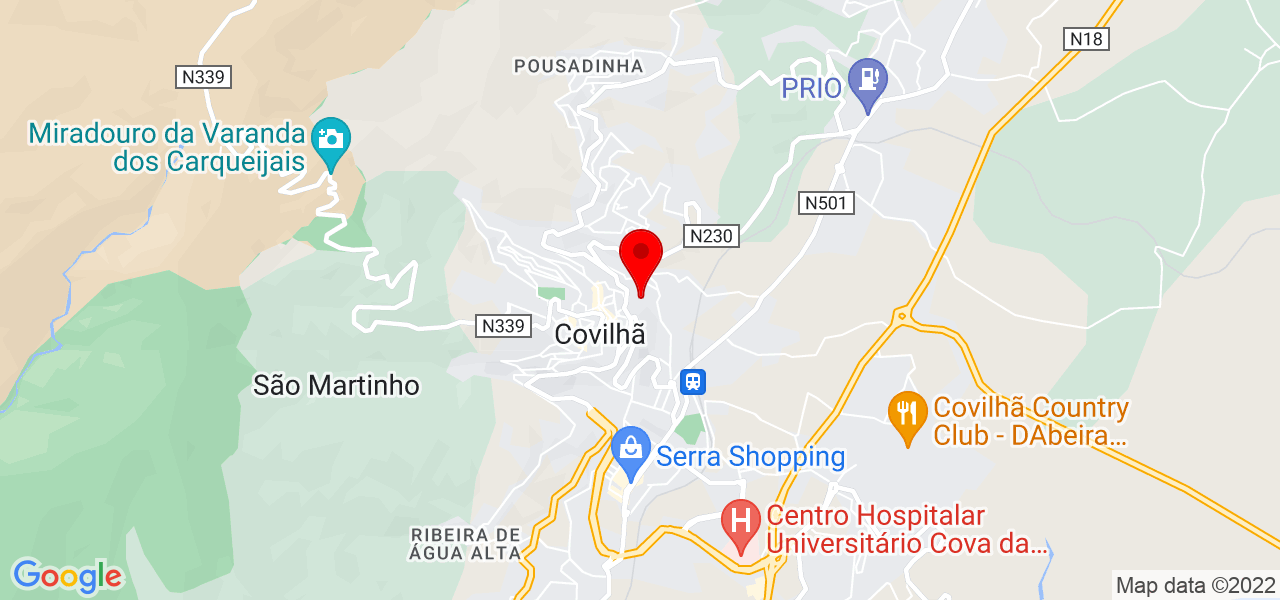 Nice Carvalho - Castelo Branco - Covilhã - Mapa