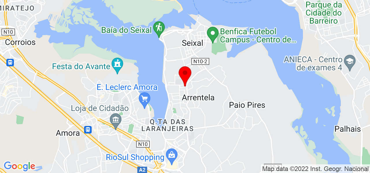 Araujo Constru&ccedil;&otilde;es - Setúbal - Seixal - Mapa