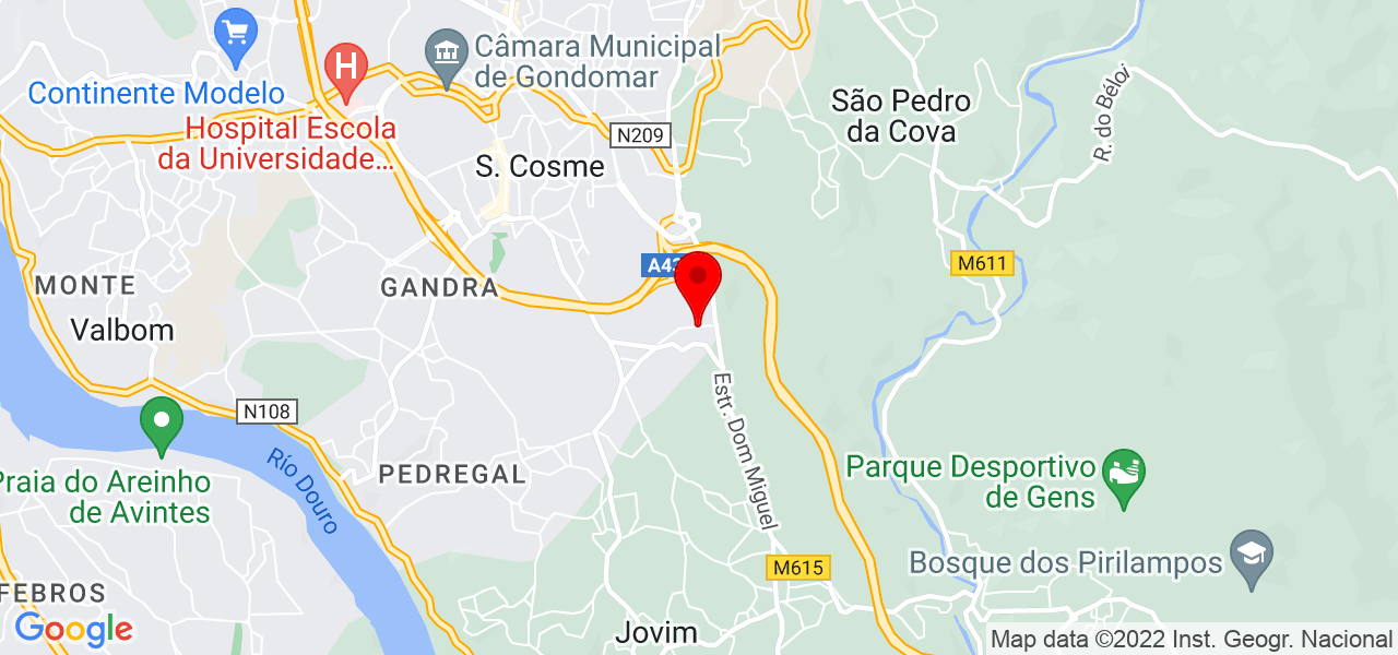 Cl&iacute;nica 9meses - Porto - Gondomar - Mapa