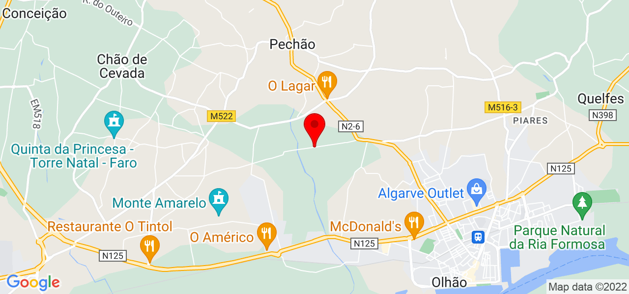 Irene Cavalcante - Faro - Olhão - Mapa