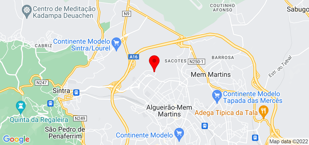 Laiza - Lisboa - Sintra - Mapa