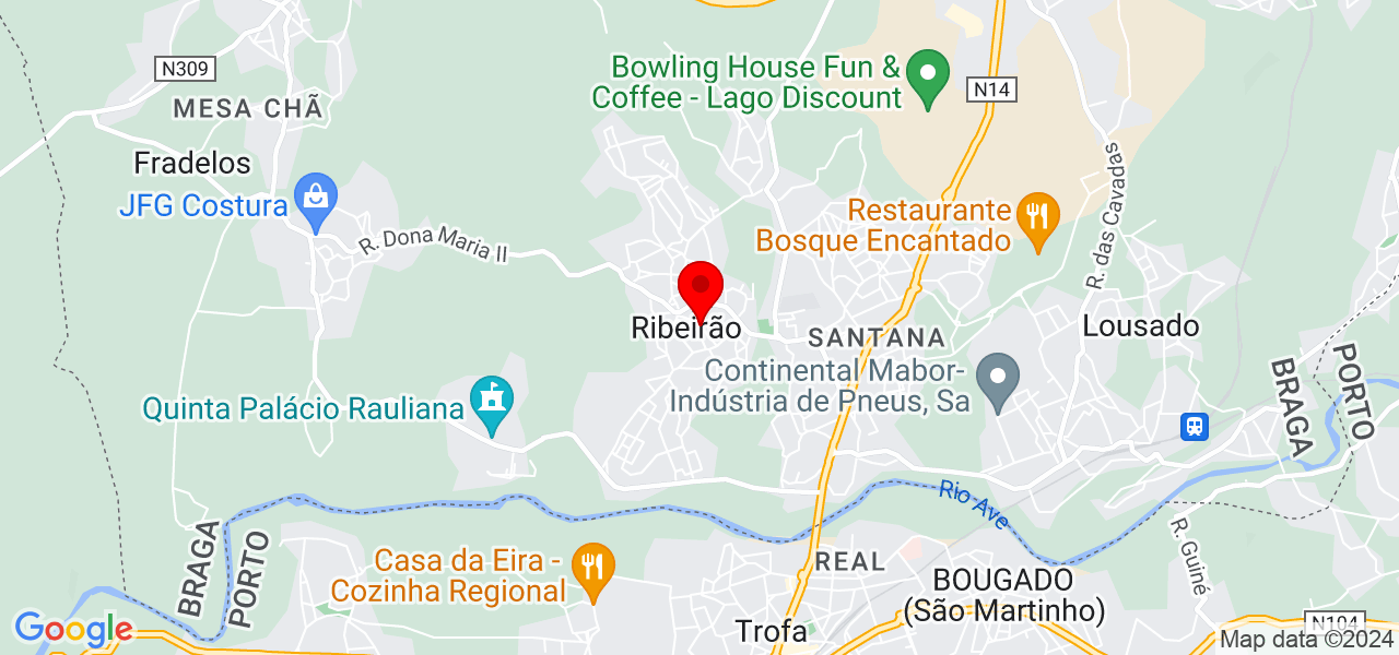 Beatriz Ribeiro - Braga - Vila Nova de Famalicão - Mapa