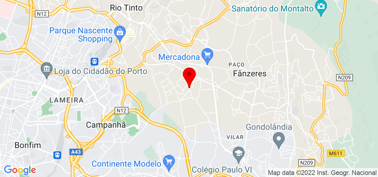 Sara Cruz - Porto - Gondomar - Mapa