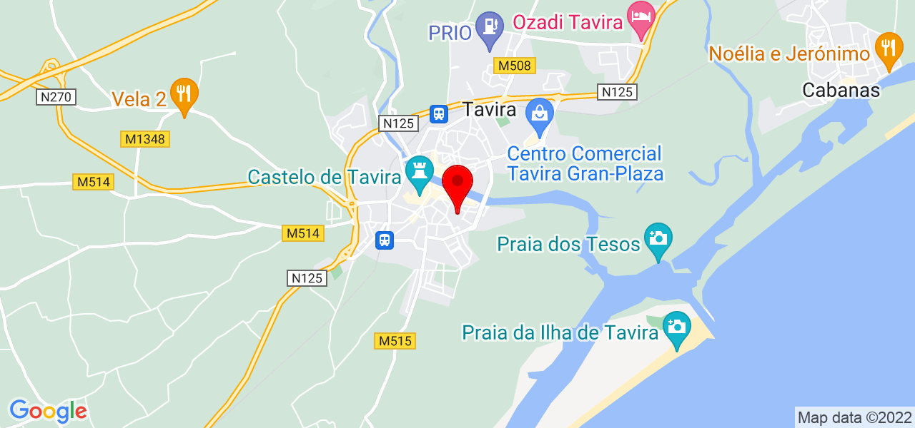 Patrícia Costa - Faro - Tavira - Mapa