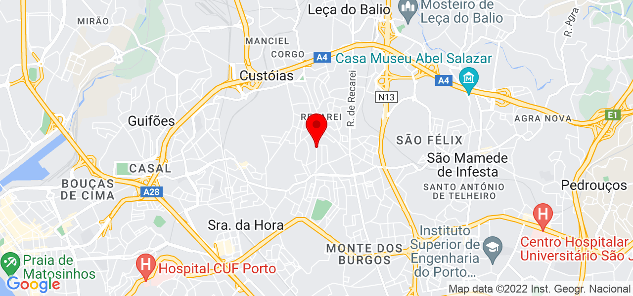 Sandra Carla Gomes da Costa - Porto - Matosinhos - Mapa