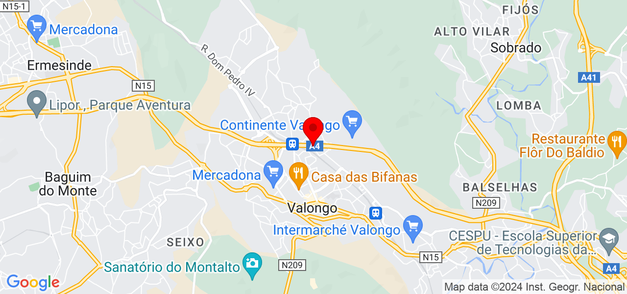 Beatriz Martins - Porto - Valongo - Map