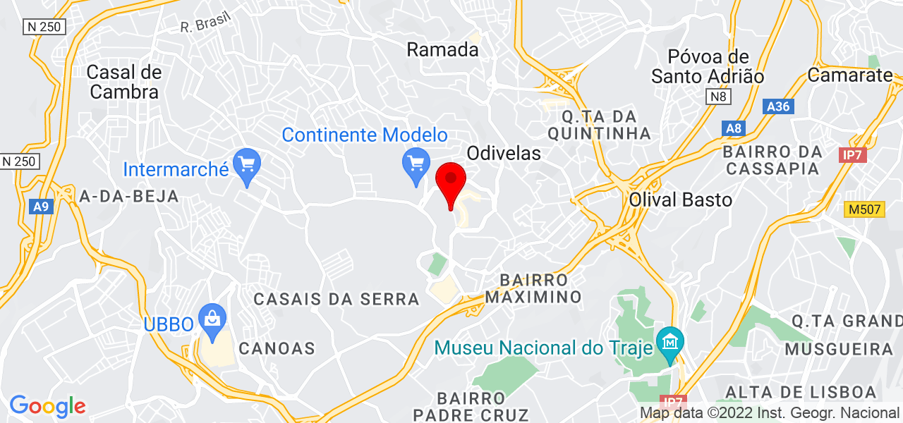 Pet Sitter - Lisboa - Odivelas - Mapa