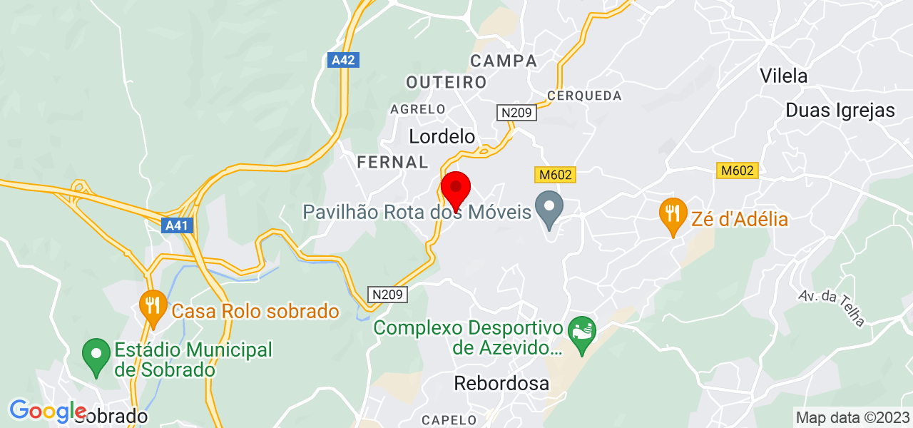 Sérgio Silva - Porto - Paredes - Karte