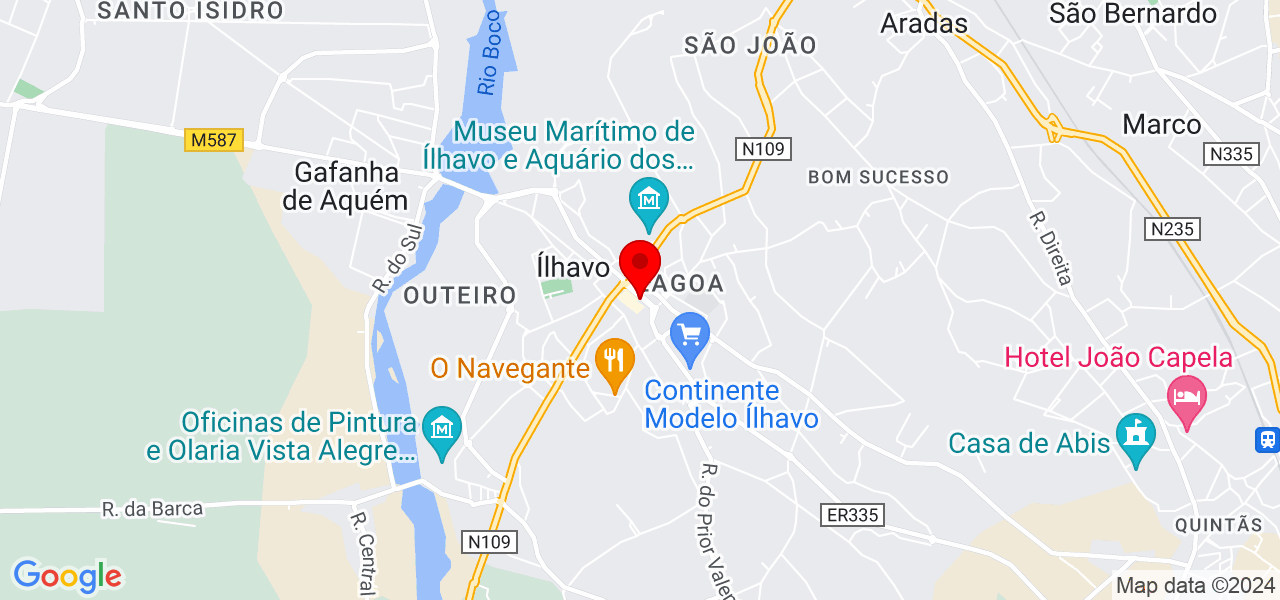 In&ecirc;s de Carvalho - Aveiro - Ílhavo - Mapa