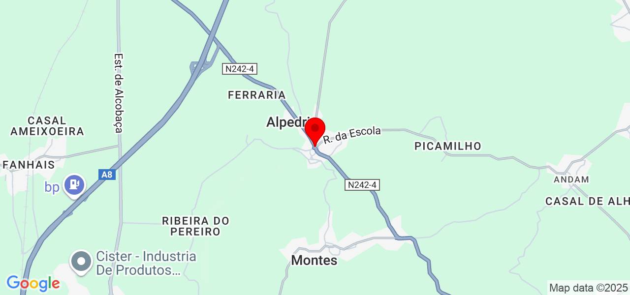 LCR caixilharia - Leiria - Alcobaça - Karte