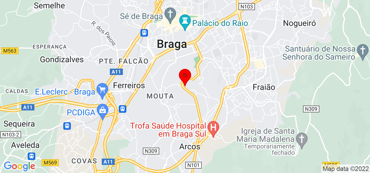 Bruno Rodrigues - Passeador de c&atilde;es(em forma&ccedil;&atilde;o como treinador) - Braga - Braga - Mapa