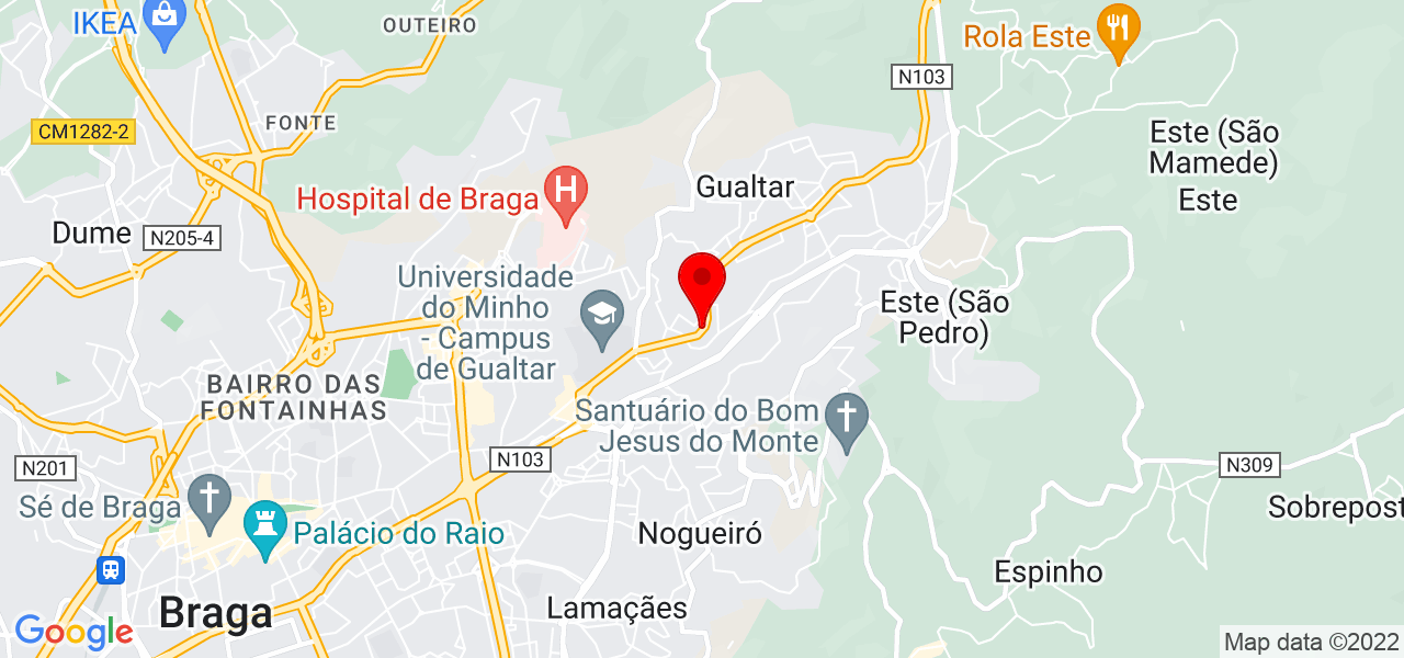 AM&Iacute;LCAR SANTOS - Braga - Braga - Mapa