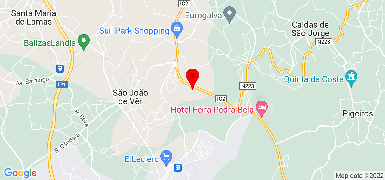 Laura Silva - Aveiro - Santa Maria da Feira - Mapa