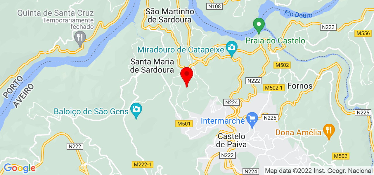 Carpintaria Moreira e Ferreira - Aveiro - Castelo de Paiva - Mapa