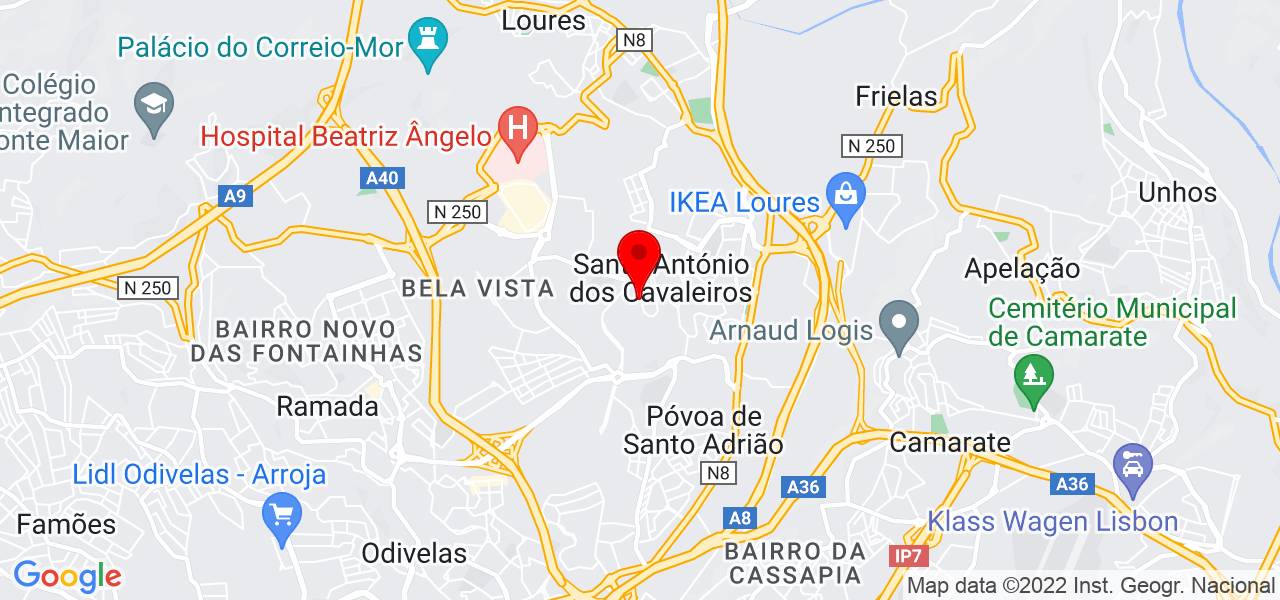 RF CARPINTARIA - Lisboa - Loures - Karte