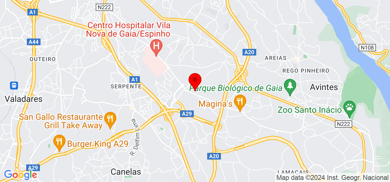 R12 buffet - Porto - Vila Nova de Gaia - Mapa