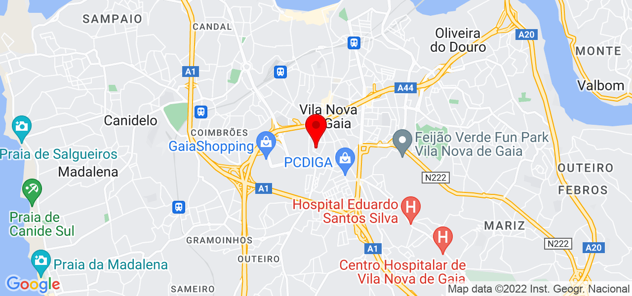 Dulce Pereira - Porto - Vila Nova de Gaia - Mapa