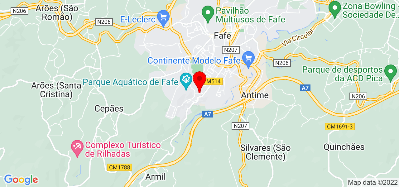 Paulinho Cigas - Braga - Fafe - Mapa