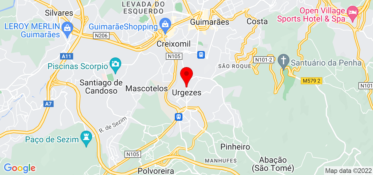 Rodrigo - Braga - Guimarães - Mapa